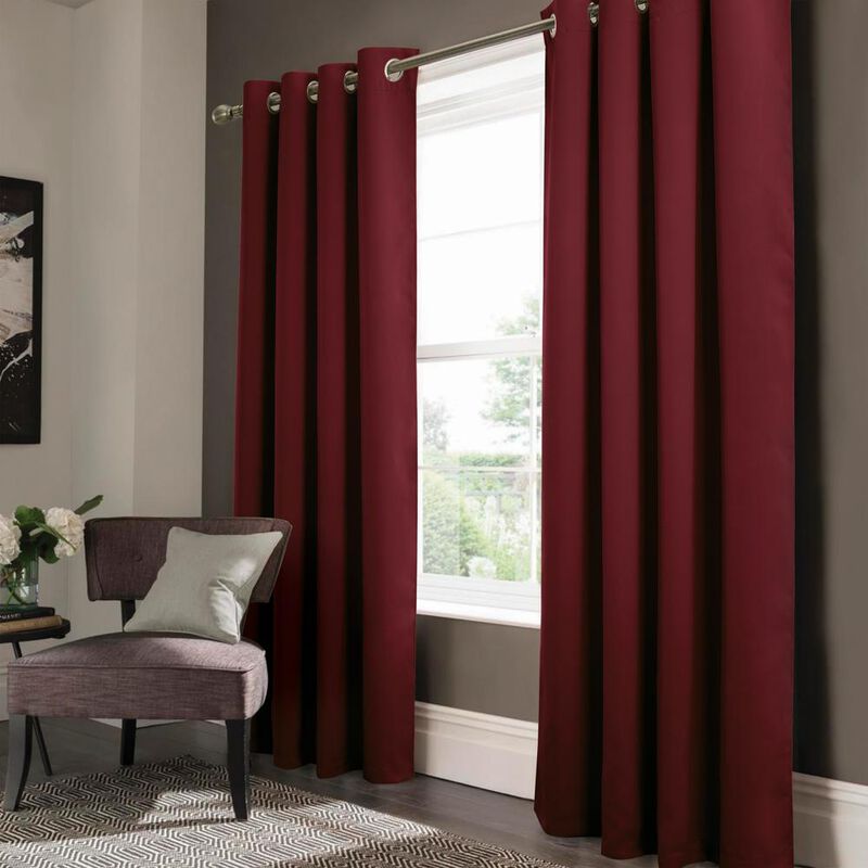 Olivia Gray Anchorage Blackout Grommet Single Curtan Panel - 54x90", Cabernet