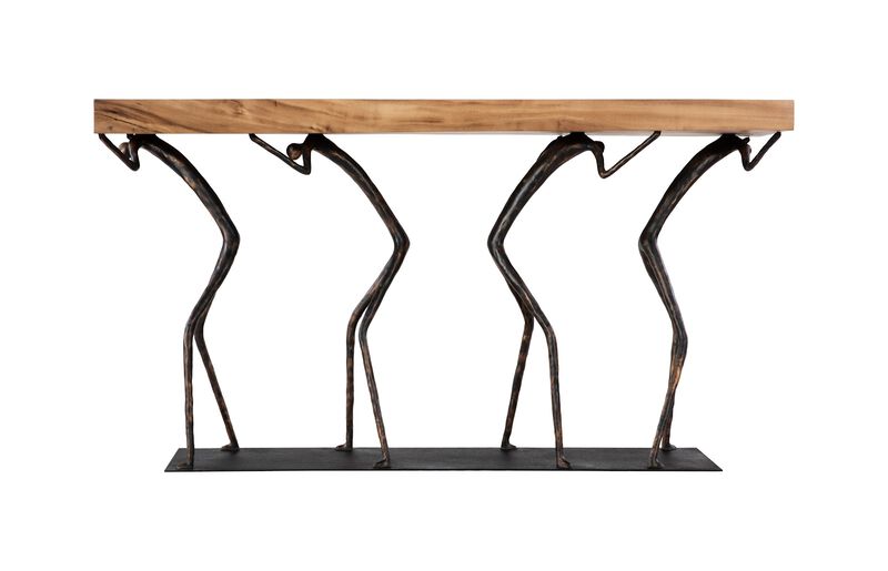 Atlas Console Table on Metal Base