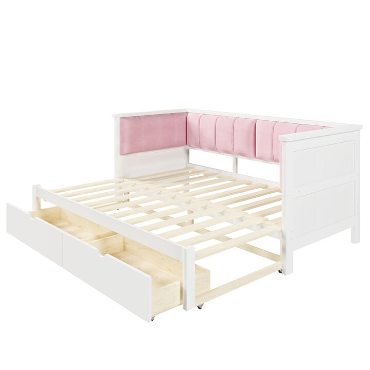 Merax Twin XL Convertible to King Upholstered Daybed