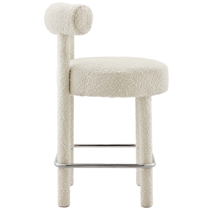 Toulouse Boucle Fabric Counter Stool image number 2