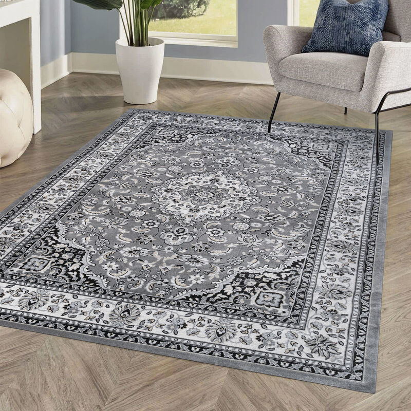 Palmette Modern Persian Floral Area Rug