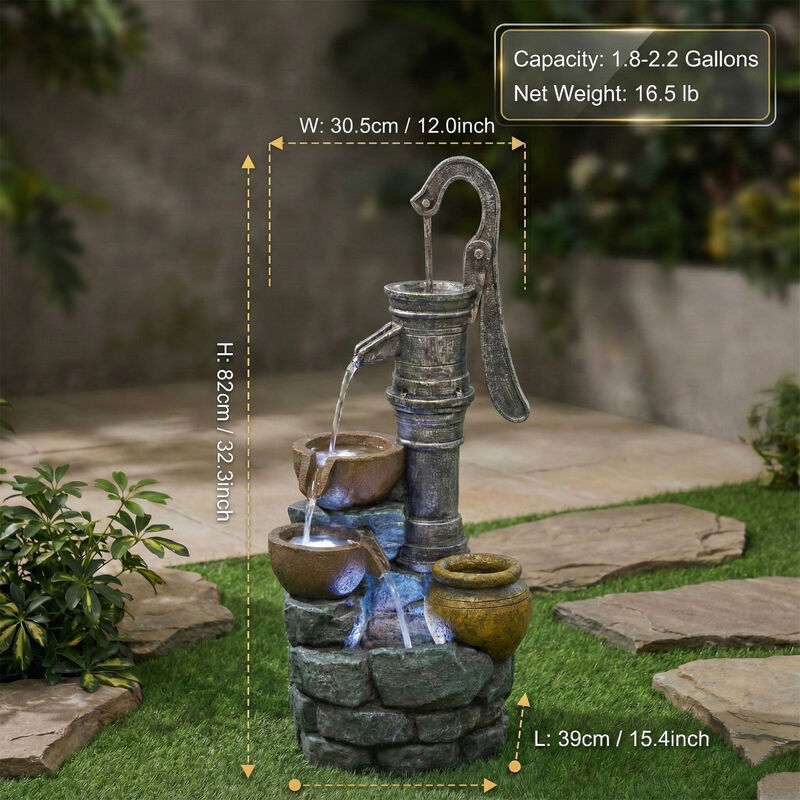 Large Outdoor Fountains for Patio Yards Outdoor Gardens image number 3