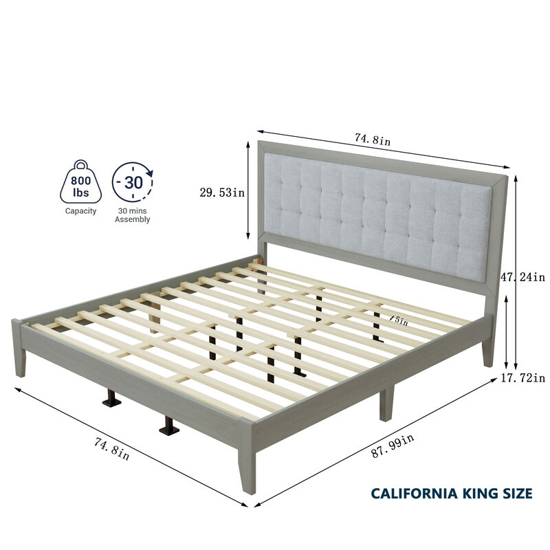 Lamor Solid Wood California King Bed image number 7