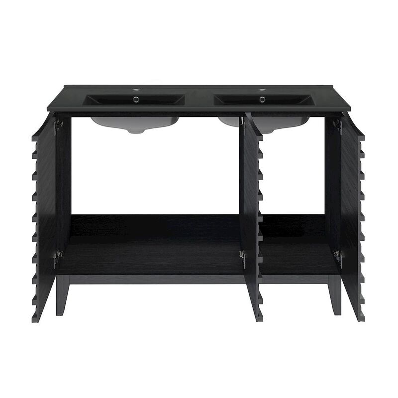 Cascade 48 in. Bathroom Vanity with 3-Hole Ceramic Sink Top image number 4