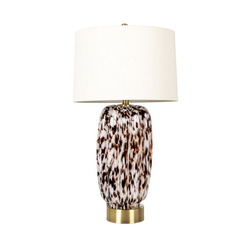 Art Glass Table Lamp with Gold Base image number 3