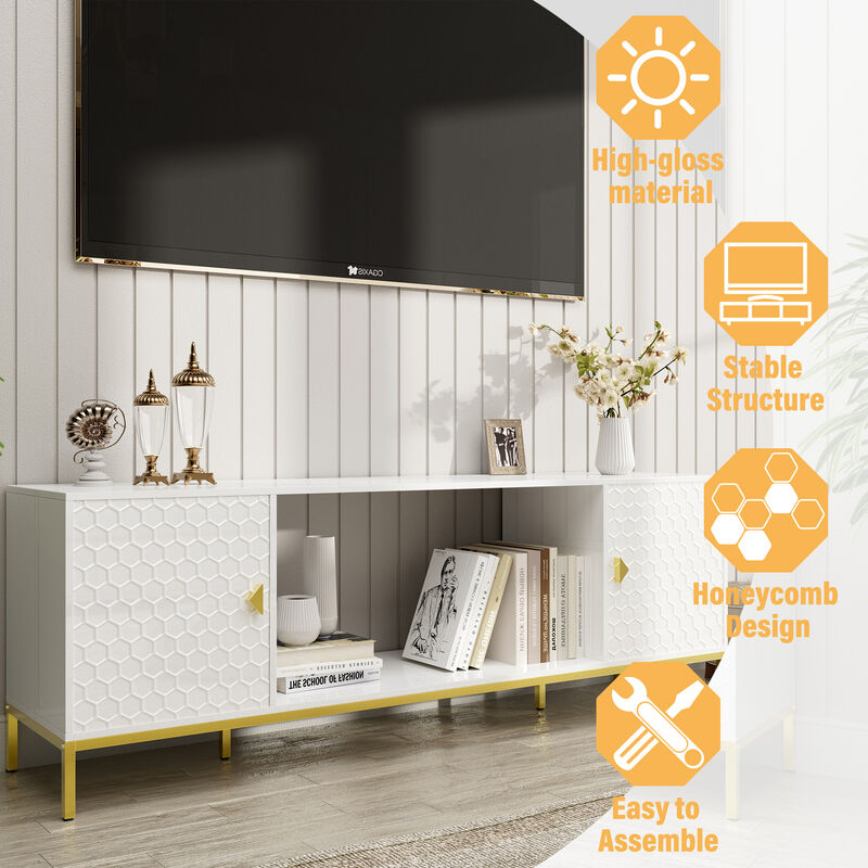 TATEUS Heavy Duty TV Stand image number 7