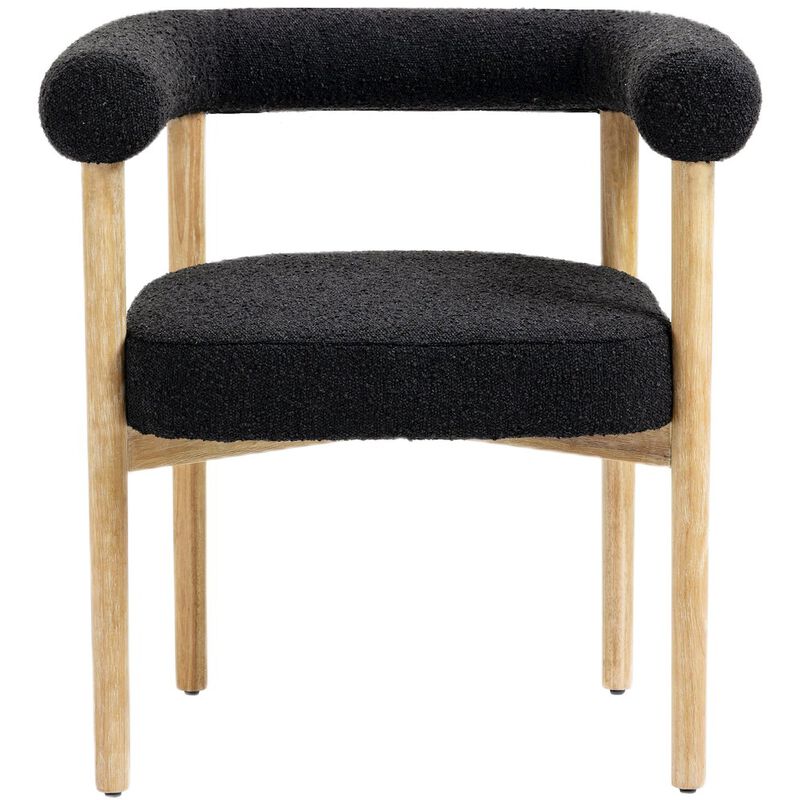 Meridian Furniture Hyatt Black Boucle Fabric Dining Chair
