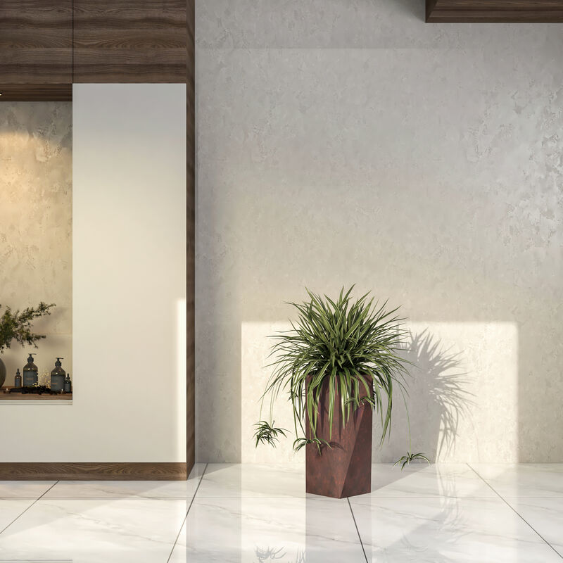 LeisureMod Aloe Series Fiberstone and MgO Clay 24" Planter