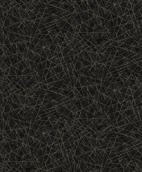 Bulan Black Abstract Lines Wallpaper