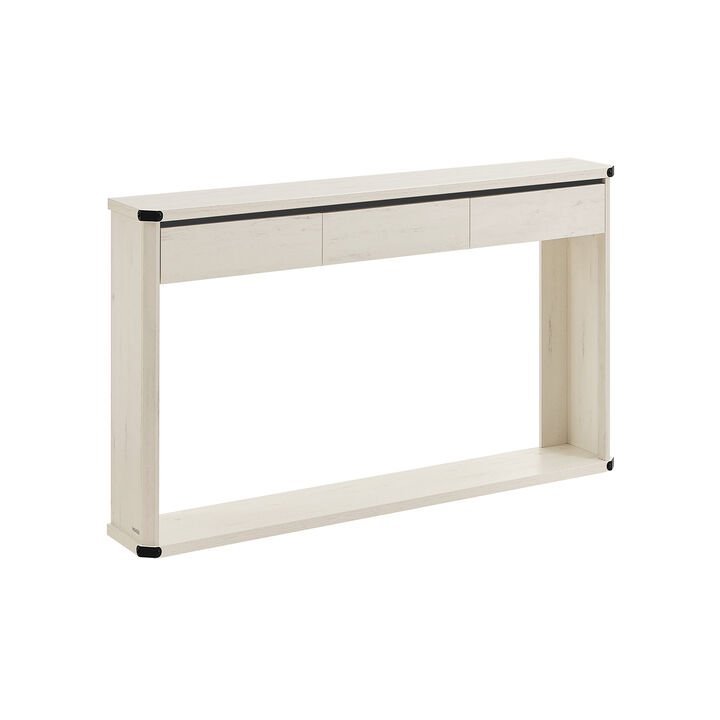 Modern Console Table with 3 Pull-Out Drawers – 47.2-Inch Slim Storage Table for Home Organization