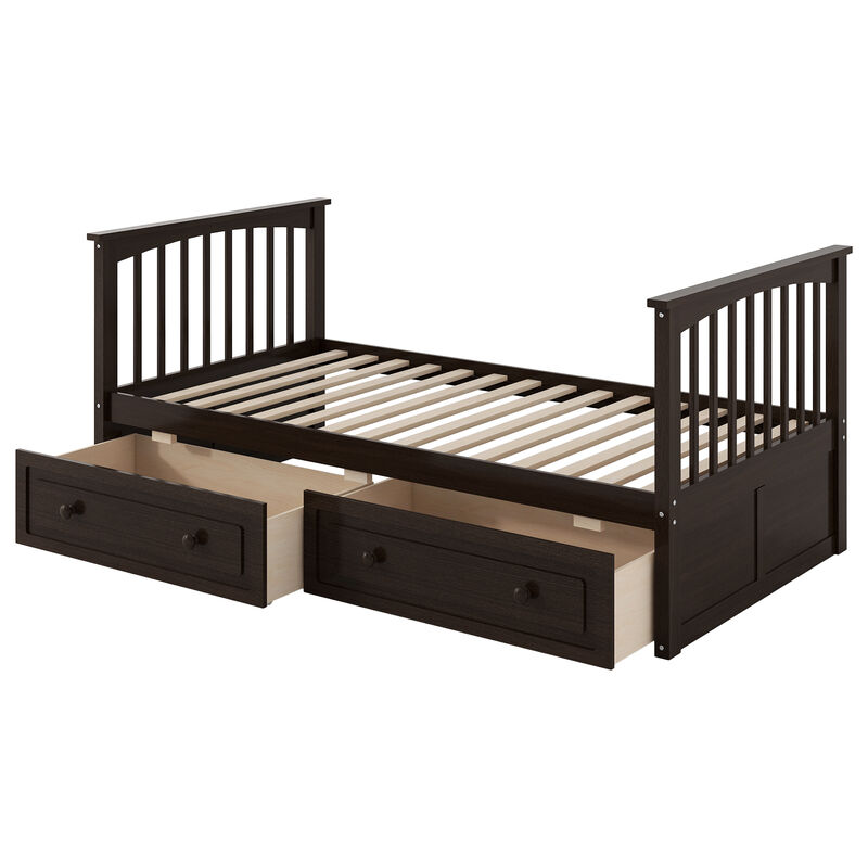 Merax Convertible Bunk Bed with 2 Drawers