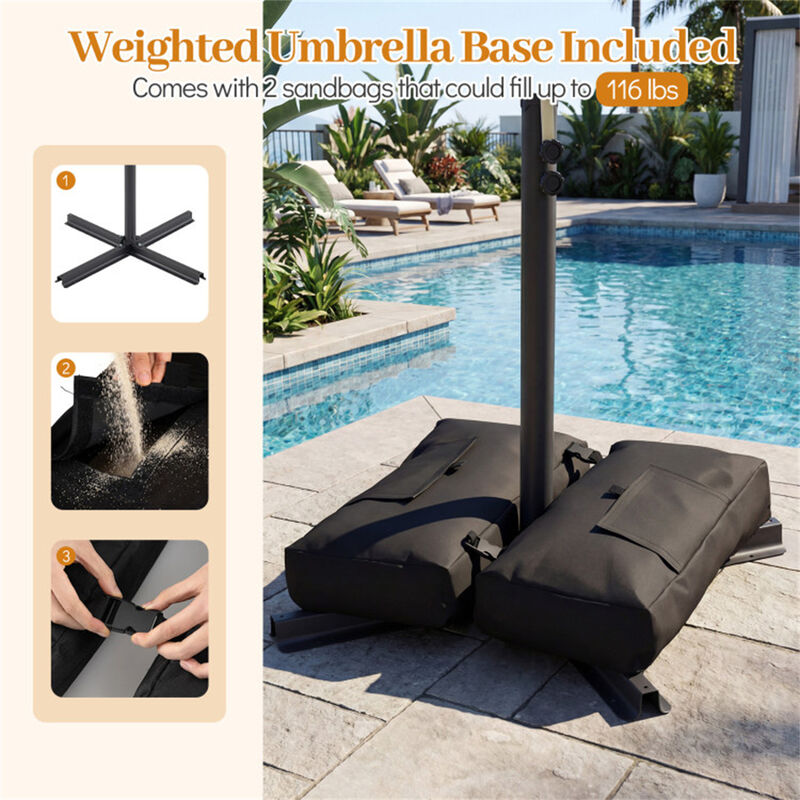 bj wholesale patio umbrellas MISSBRELLA 10' x 6.5' Rectangular Outdoor Patio Market Table Umbrella