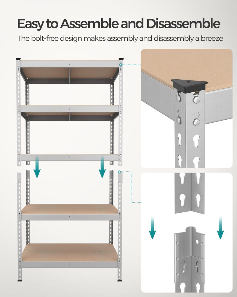 5-Tier Storage Shelves Set of 2