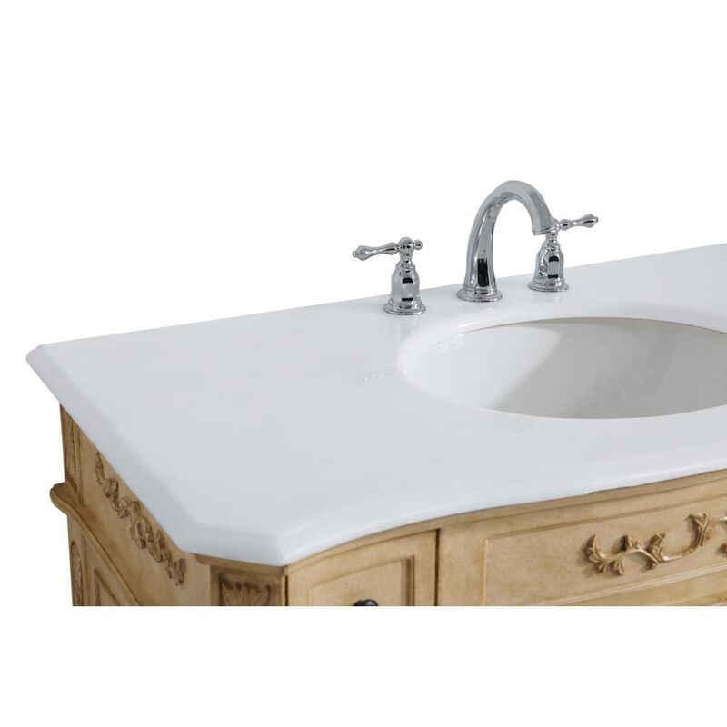 Elegant Kitchen and Bath 42 inch Single Bathroom vanity in Light Antique Beige