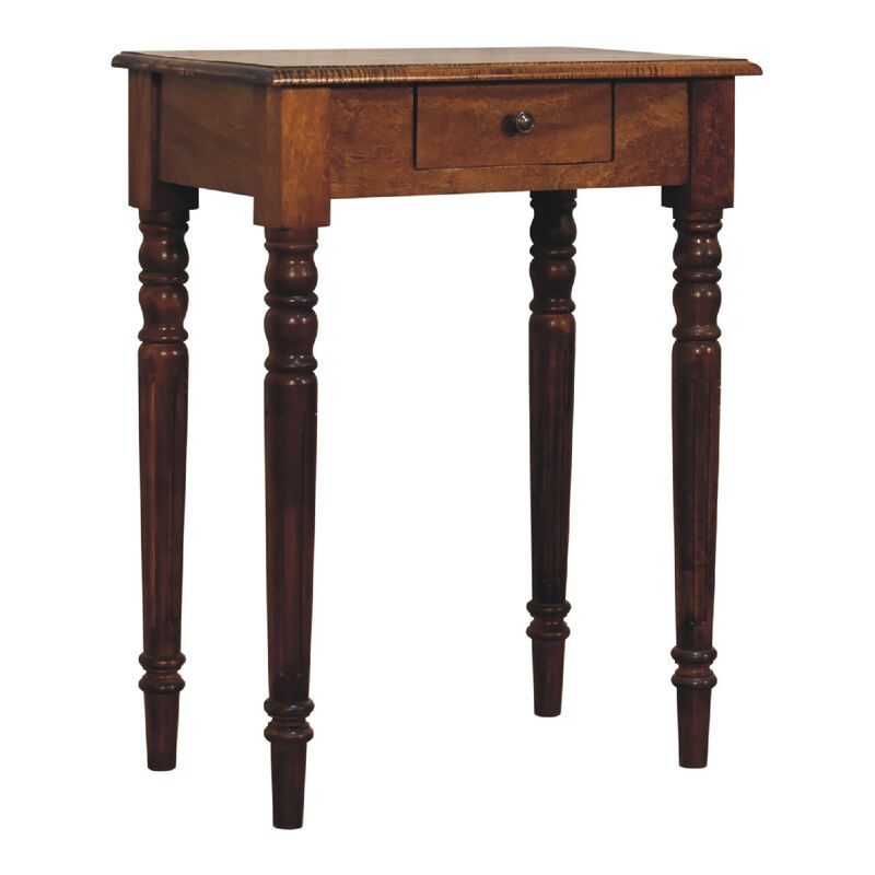 HomeRoots 24" Brown Solid Wood Writing Desk image number 3