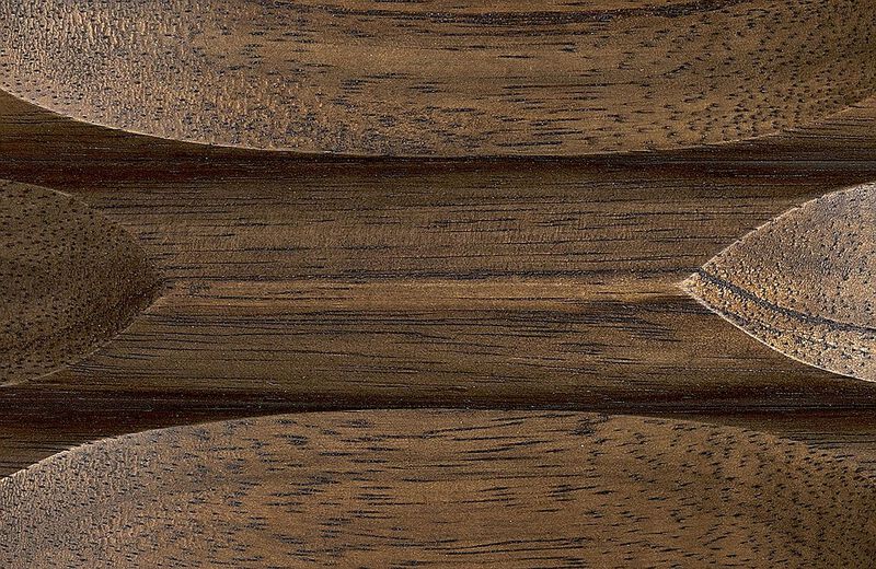 Novie Console, Small, Black Steel with Dark Walnut