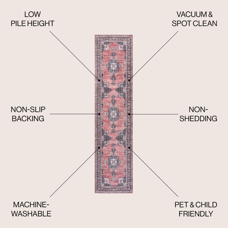 Bausch Bohemian Distressed Chenille Machine-Washable Dark Gray/Blue