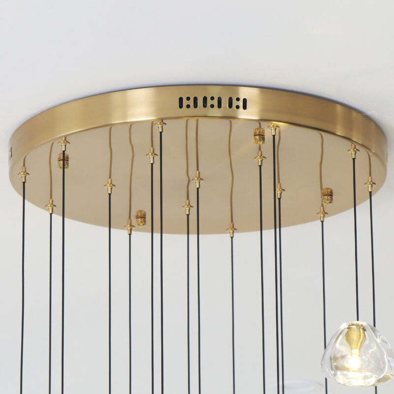 118" Long Chandelier Large Hanging  Crystal Lighting for Stairs High Ceiling image number 8