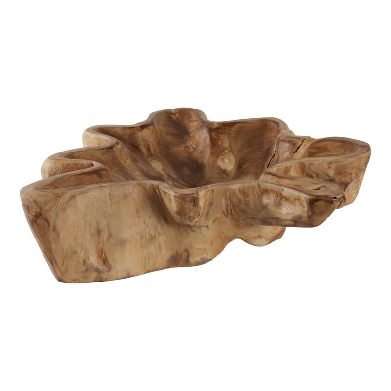 24x6" Teak Wood Bowl, Natural image number 3