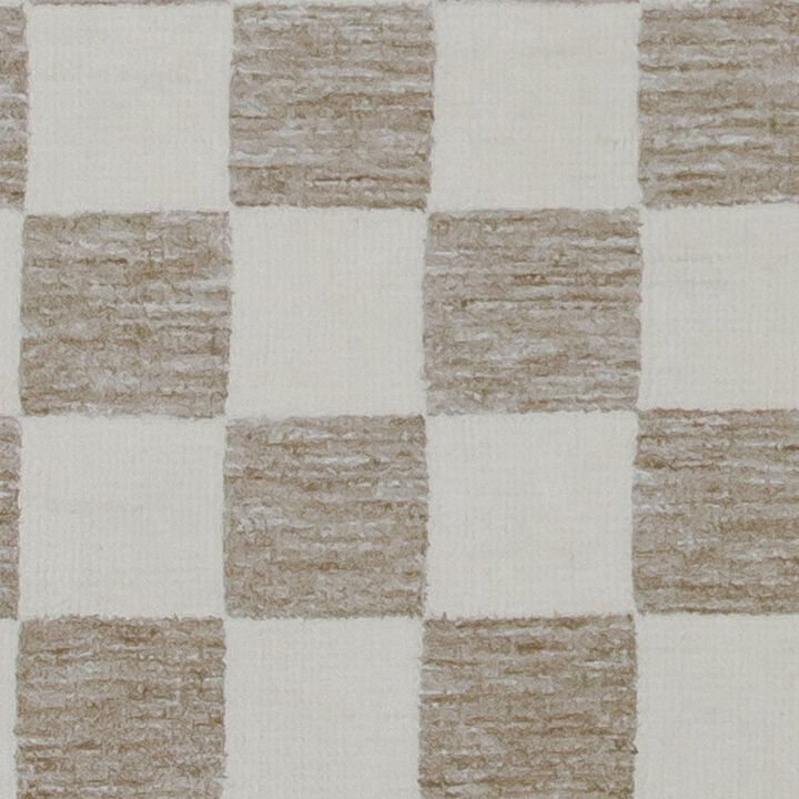 HomeRoots Checkered Power Loom Area Rug