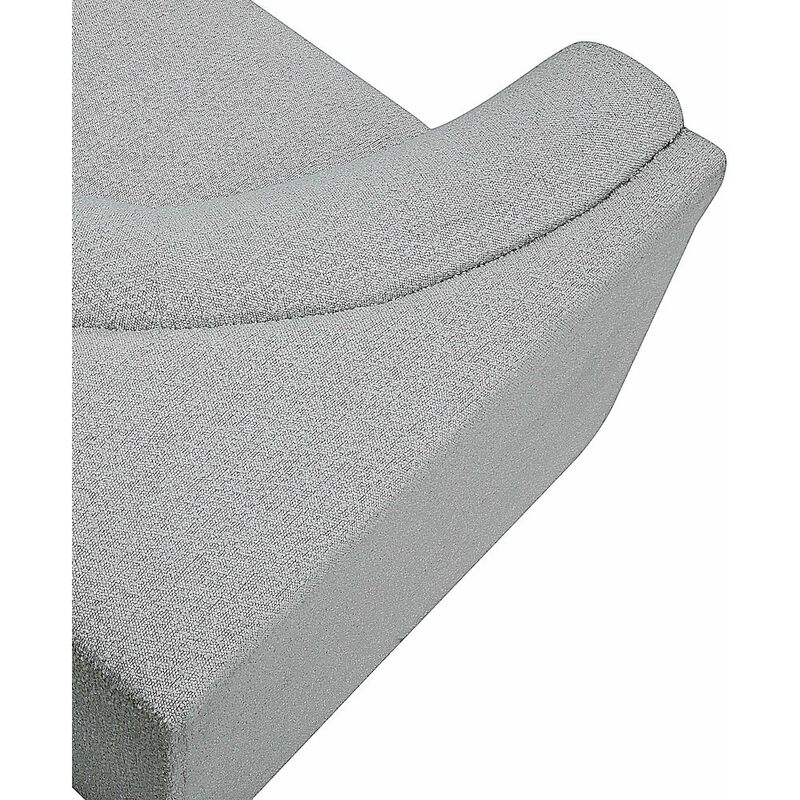 Meridian Furniture Ollie Grey Boucle Fabric Corner