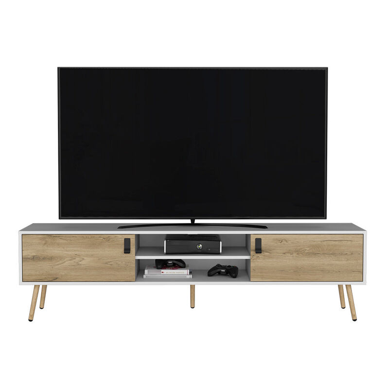 Tv Stand A Magness, Living Room, White / Macadamia