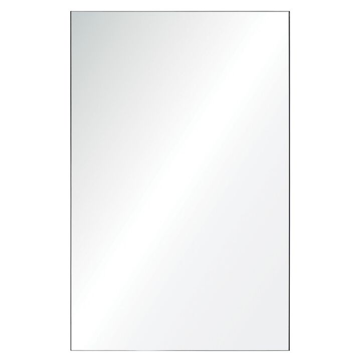 35.5" Silver Unframed Rectangular Wall Mirror