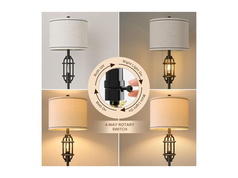 Modern Mid Century Industrial Floor Lamp For Living Room Bedroom Office