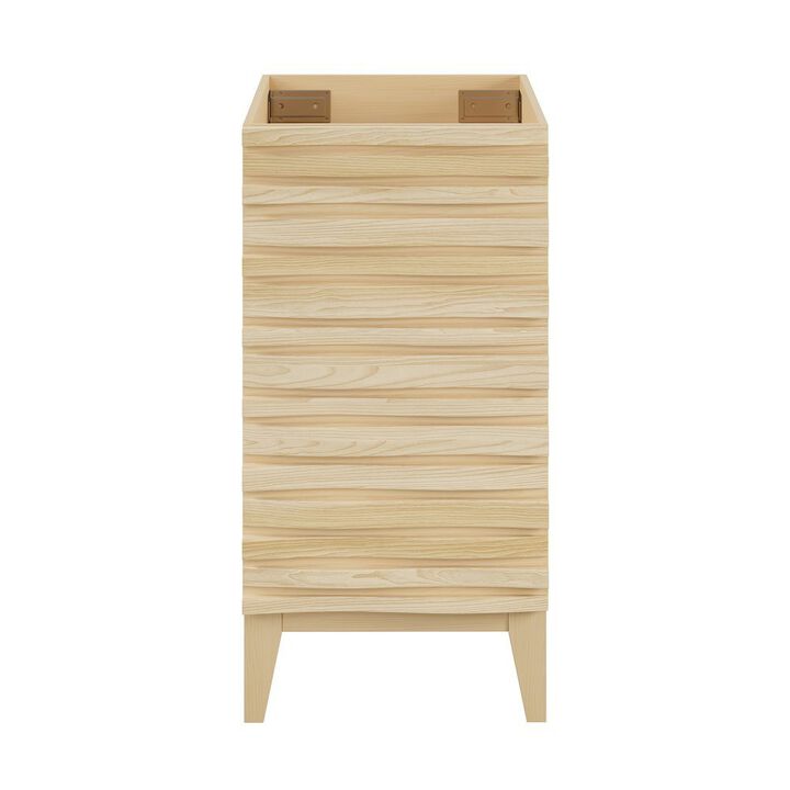 Cascade 18&rdquo; Bathroom Vanity in Brown Oak- Cabinet Only