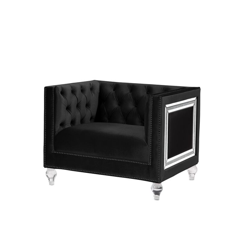 Heibero Chair, Black Velvet image number 3