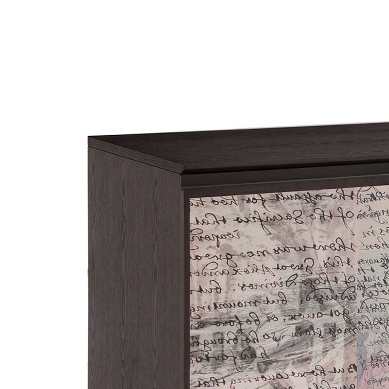 Cid Pevo Sideboard Buffet Cabinet, Smoke Ash Gray, 71 Inch, 3 Doors - Benzara