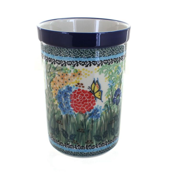 Blue Rose Polish Pottery Teresa Utensil Jar