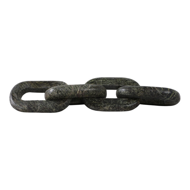 14x3" 4-link Marble Chain, Forest Green