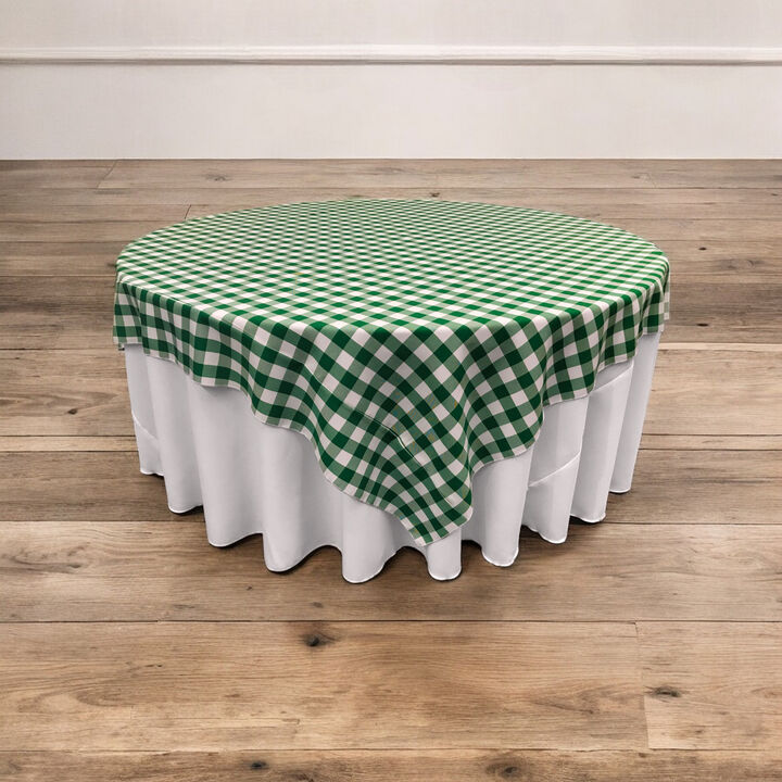 Square Polyester Checkered Tablecloth 72 by 72 Inch for Parties and Picnics