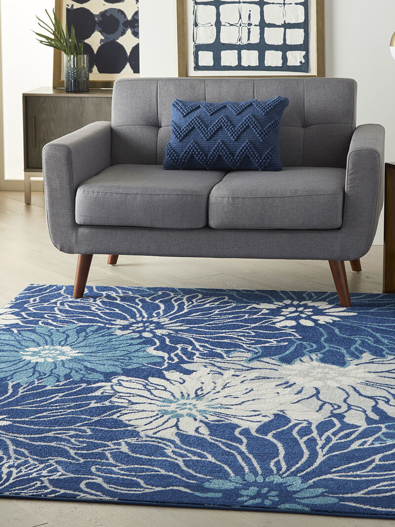 Passion PSN17 Navy/Ivory 5' x Round Rug image number 8