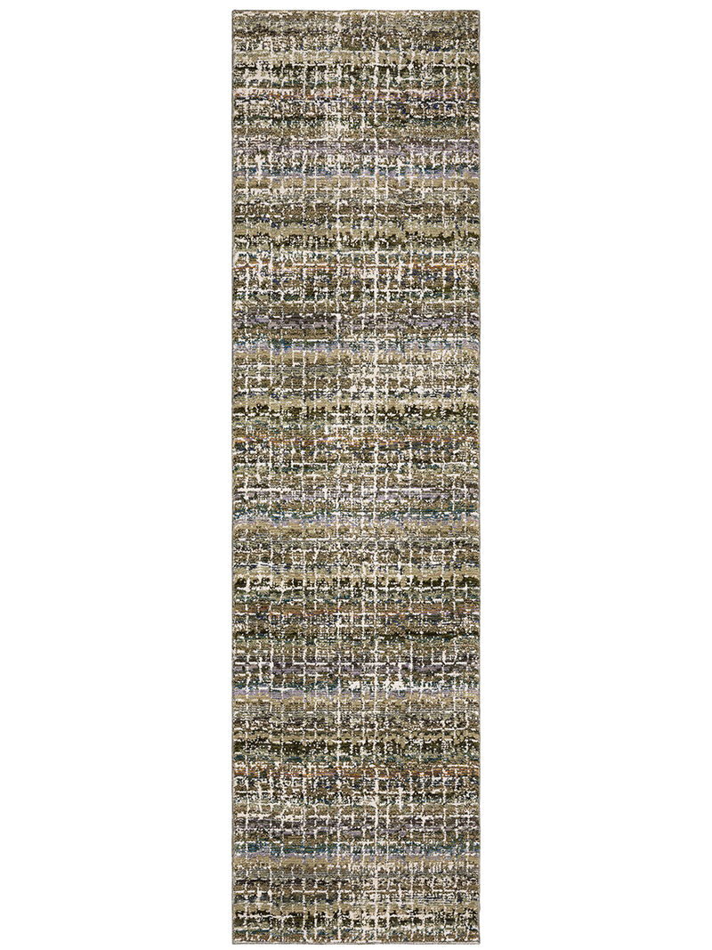 Atlas 2'6" x 12' Green Rug image number 0