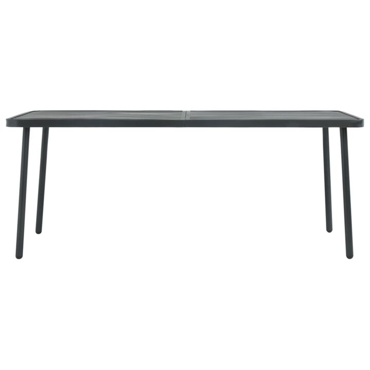 vidaXL Garden Table Dark Gray 70.9"x32.7"x28.3" Steel