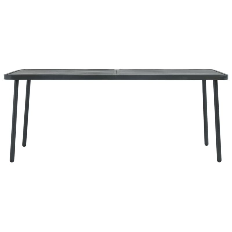 vidaXL Garden Table Dark Gray 70.9"x32.7"x28.3" Steel
