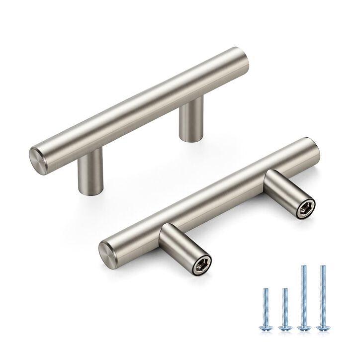 HOME EDIT Brushed Nickel Cabinet Handles 2-1/2 Inch Hole Spacing, Stainless Steel Drawer Pulls for Cabinets, Kitchen, Bathroom,