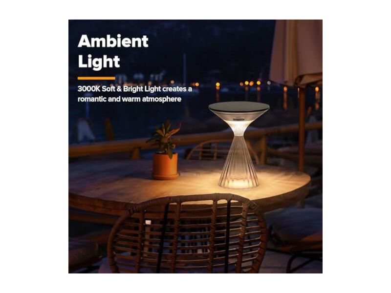 Rechargeable Cordless Waterproof Desk Lamp For Bedroom Desk Patio image number 2