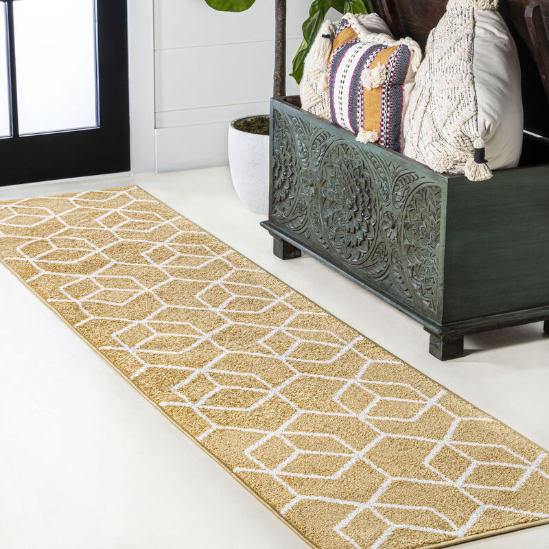 Tumbling Blocks Modern Geometric Area Rug