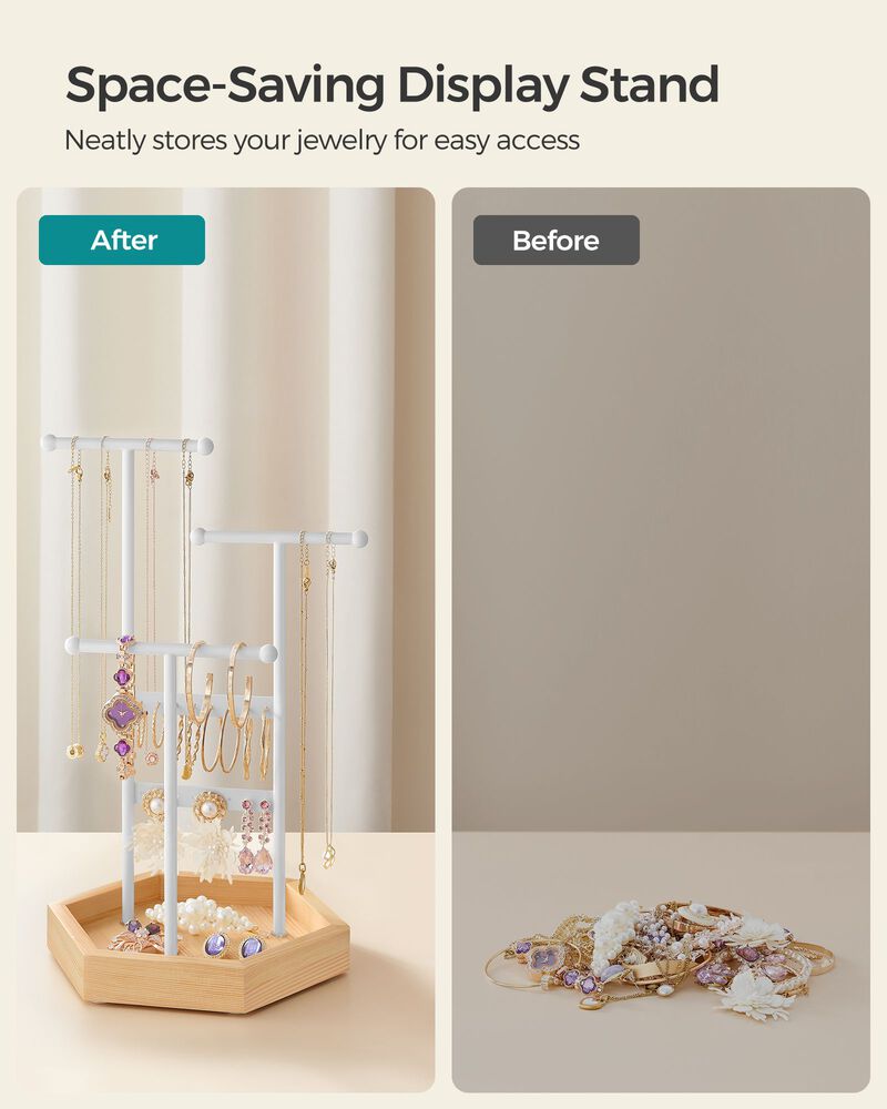 Jewelry Holder Display Stand &ndash; Rotating or Tiered Organizer for Accessories, Rings & Bracelets