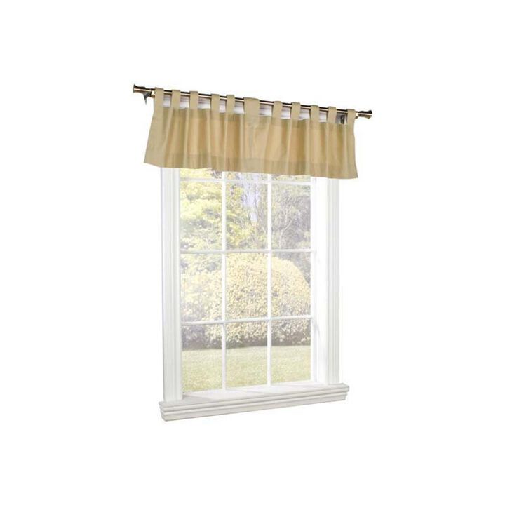 Commonwealth Thermalogic Weather Insulated Cotton Fabric Tab Valance - 40x15" - Natural
