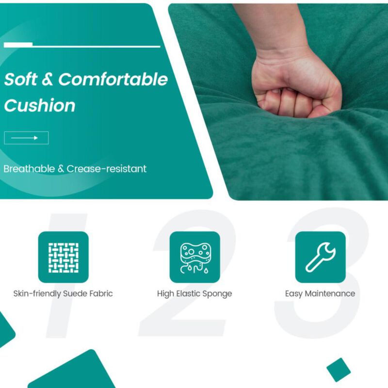 Hivvago Modular 3-Seat Sofa Couch with Socket USB Ports and Side Storage Pocket