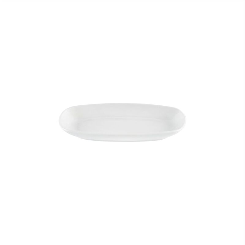Porcelain Delta-Coupe 9.25" x 6.25" x h:1" Oval White Porcelain Platter (Set of 2)