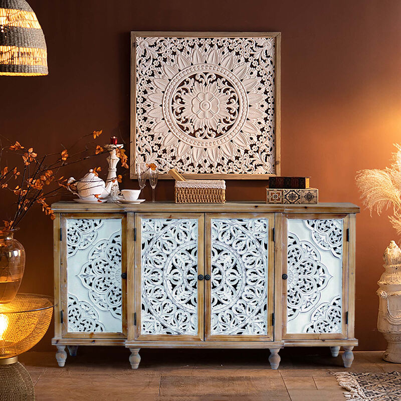 Flofpo Hollow-Carved Accent Sideboard image number 3