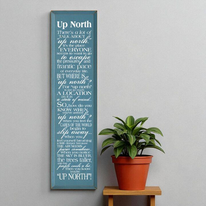 There&rsquo;s a Lot of Talk About Up North Funny Wood Sign Decor