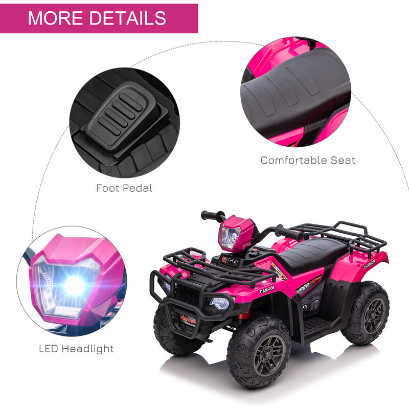 BreeBe 12V Electric Toy Car with Forward Backward Function, Music, LED Headlights image number 6