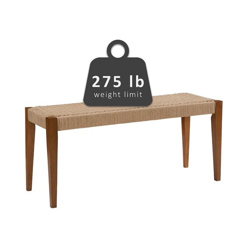 Linon Cadence Dining Bench Brown image number 9
