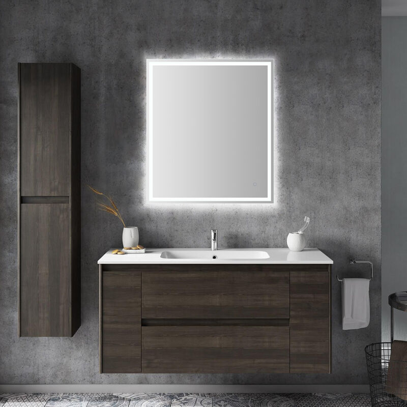 Pax 32x36 Small Frameless Antifog Front/Back-Lit Wall Bathroom Vanity Mirror with Smart Touch